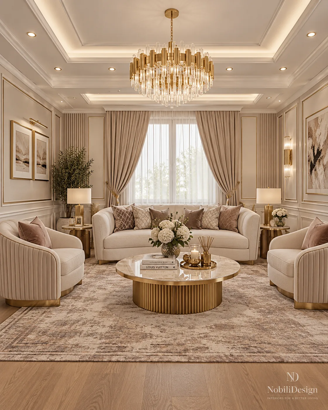 casa clasica cu mansarda 364 mp, design interior Constanta, concept zona living Nobili Interior Design