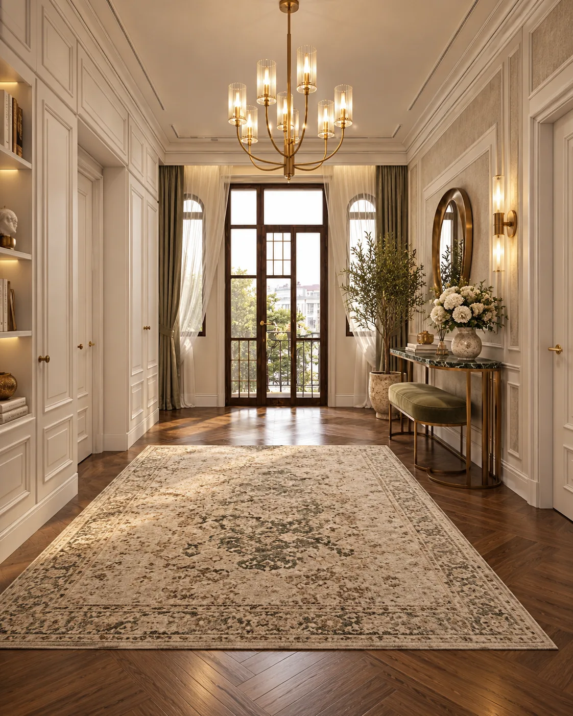 Proiect design interior casa cu etaj in stil clasic modern, zona prezentata: holul de intrare, Nobili Interior Design