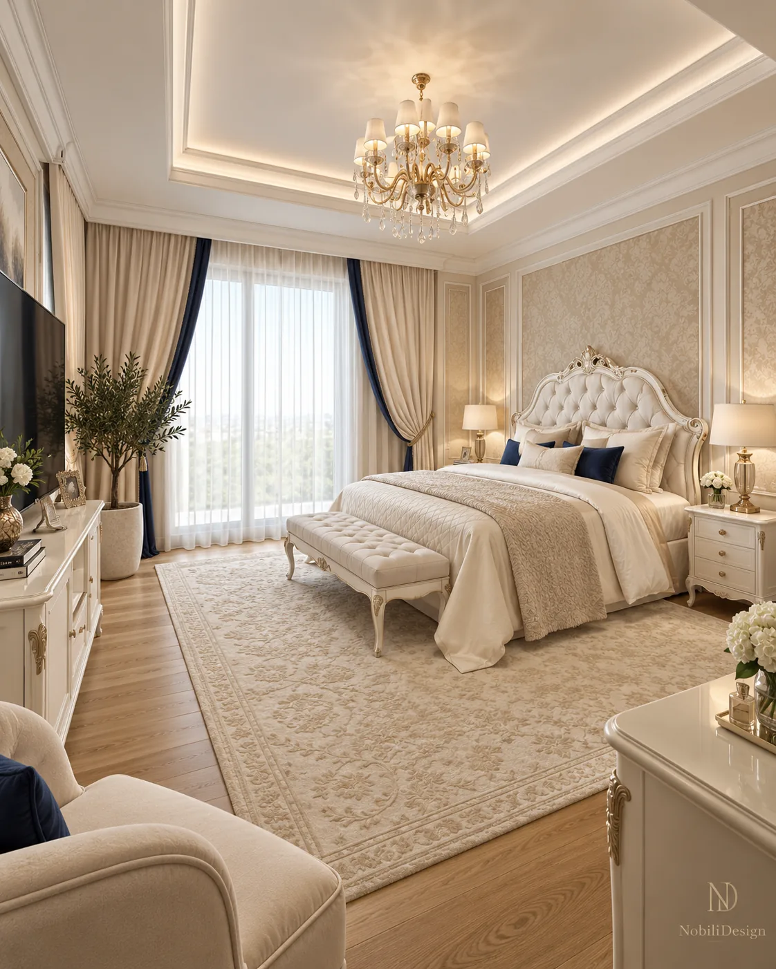 dormitor matrimonial 32 mp, proiect Nobili Interior Design