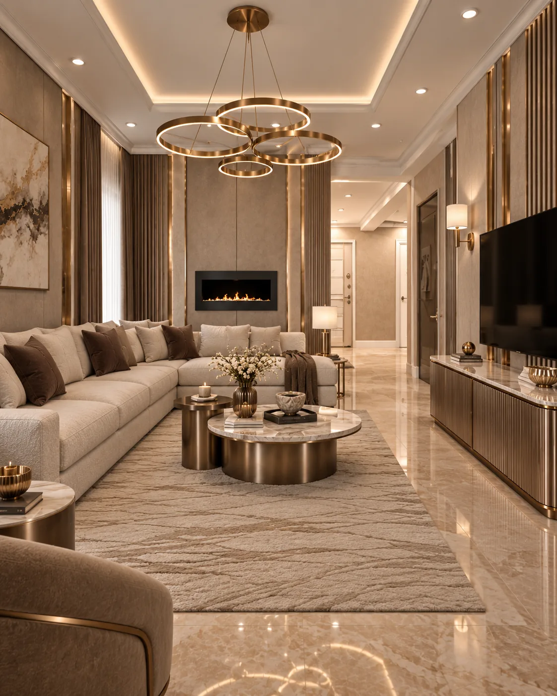 proiect casa moderna 234 mp, living contemporan Nobili Interior Design