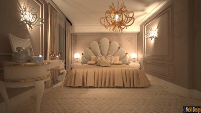 Design interior dormitor de lux apartament Constanta