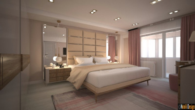 Design interior dormitor apartament Hunedoara