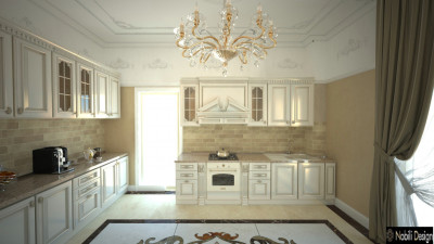 Design interior bucatarie casa stil clasic Giurgiu