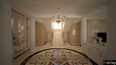 Design interior hol casa sti clasic Piatra Neamt