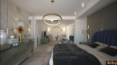 Design interior dormitor casa moderna in Pipera