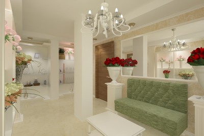 Design interior florarie stil clasic amenajare florarie