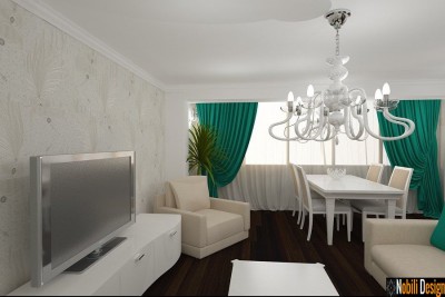 Design - interior - tapet - living - apartament - Constanta