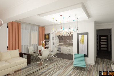 Design interior living apartament 4 camere