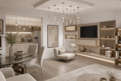 Design interior living apartament modern