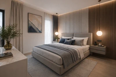 Concept de design dormitor apartament modern