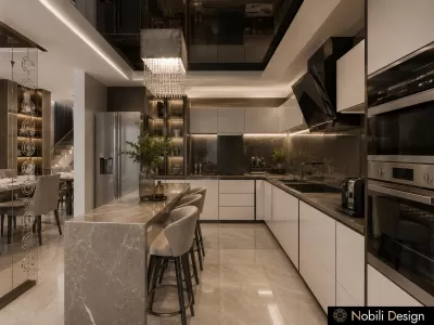 Concept de design casa stilul modern luxury Bucatarie