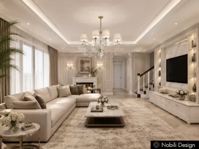 Concept de design casa stil clasic Living 3