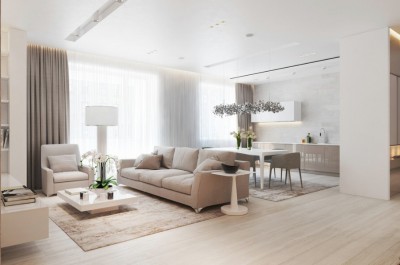 Design interior living contemporan