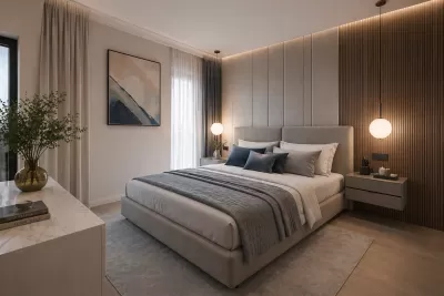 Concept de design dormitor apartament modern