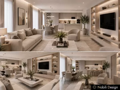Living cu bucatarie Apartament 1