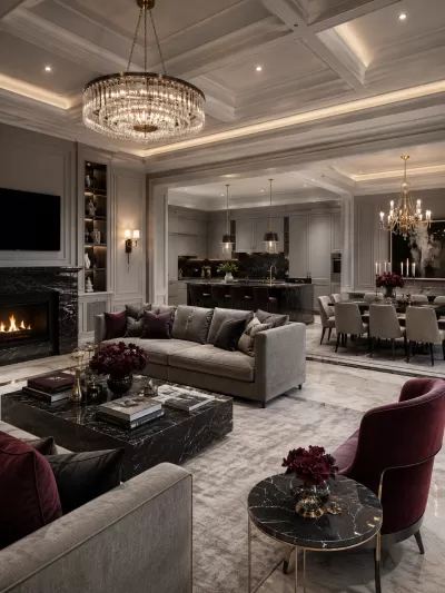 Casa stil clasic Bordo  Living