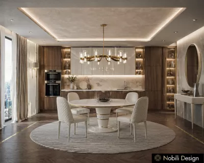 Concept de design interior bucatarie apartament de lux constanta