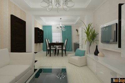 Design interior living casa moderna Galati