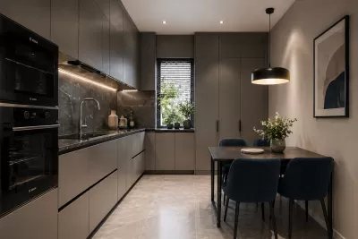 Concept de design bucatarie apartament modern