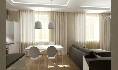 Amenajare - interioara - living - bucatarie - apartament - open space - Calarasi| Design - interior - dormitor - Calarasi.