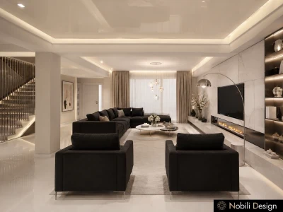 Design interior dormitor living casa modena