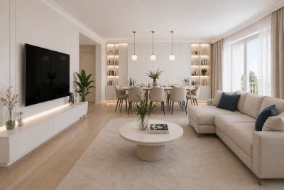 Concept de design interior living apartament 4 camere Bucuresti
