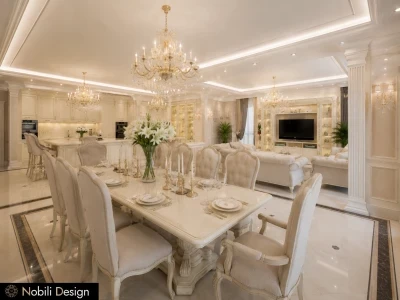 Concept de design interior dining casa stil clasic