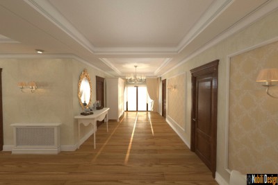 Design interior hol casa clasic modern Giurgiu.