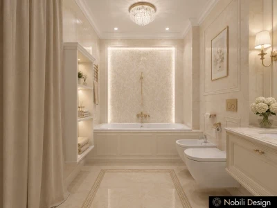 Concept de design interior Casa in stilul new clasic-baie