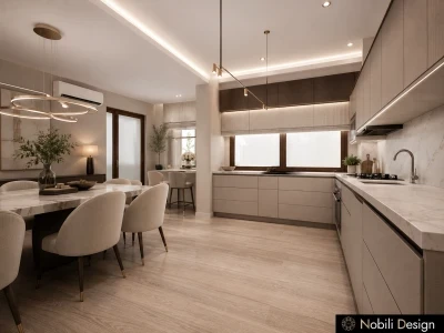 Concept de design interior casa moderna-Bucatarie