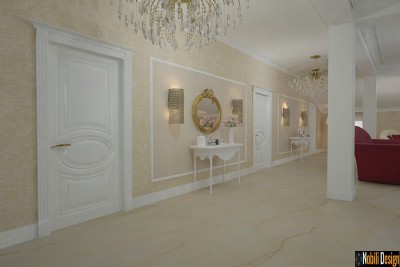 Design interior hol cu living casa in Constanta
