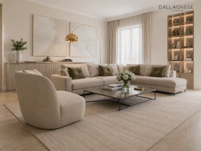 Design interior living modern apartament in Galati