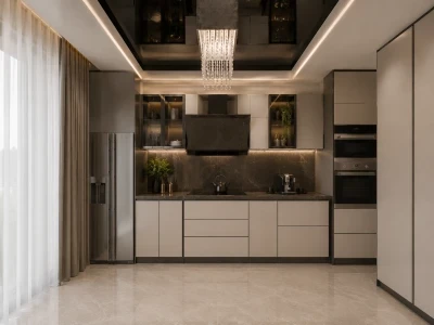 Concept de design casa stilul modern luxury-Bucatarie-1