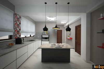 design interior bucatarie casa moderna urziceni | Design interior case moderne.