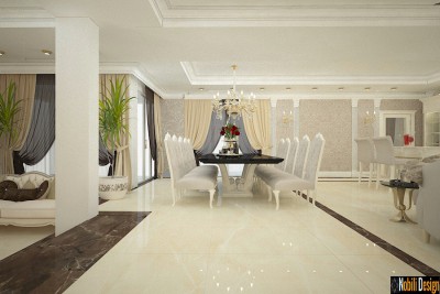 design interior dining casa clasica de lux | Arhitect designer interior pret Prahova.