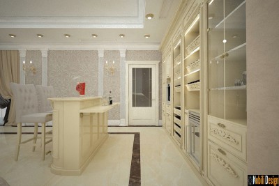 design interior zona bar casa clasica de lux prahova | Birou arhitectura si design Ploiesti.