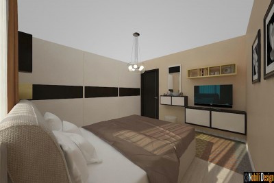 Design - interior - dormitor - casa - Sinaia.