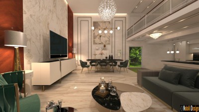 Proiect de design interior pentru casa moderna de lux