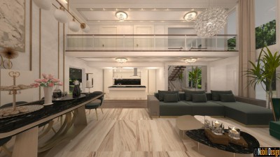 Proiect de design interior pentru casa moderna de lux