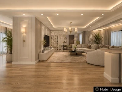 Concept de design living stilul new clasic