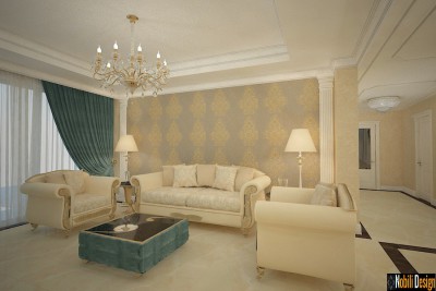 Proiect design interior pentru casa stil clasic de lux