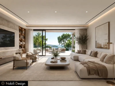 Living casa in stil modern minimalist