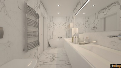 design interior baie matrimoniala de lux | amenajare baie de lux cu gresie si faianta ploiesti.