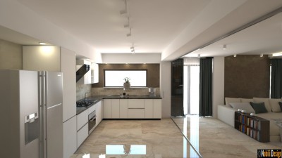 Design interior bucatarie moderna casa in Ploiesti