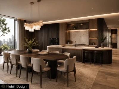 Design interior casa stil contemporan Bucuresti-bucatarie cu dining
