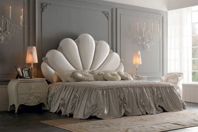 pat dormitor tapitat de lux capri italia - paturi tapitate tip scoica italia.