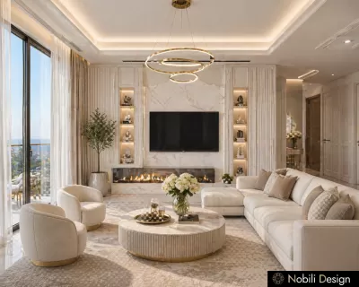 Design interior living penthouse stilul contemporan