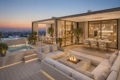 Design interior terasa penthouse stilul contemporan