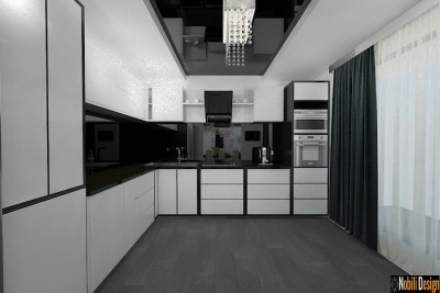 Proiect design interior bucatarie casa stil modern Bucuresti