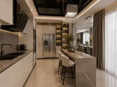 Concept de design casa stilul modern luxury Bucatarie 2